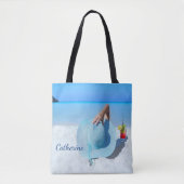 Strandpromenade mit Drink (Individuelle Name) Tasche (Vorderseite)