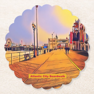 Strandpromenade Pop Art Untersetzer