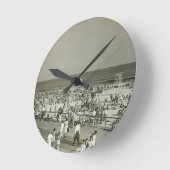 Strandpromenade Runde Wanduhr (Winkel)