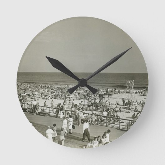 Strandpromenade Runde Wanduhr (Vorderseite)