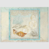 Strandpromenade Sand Dollar Dekoute Kunst Seidenpapier (Vorderseite)