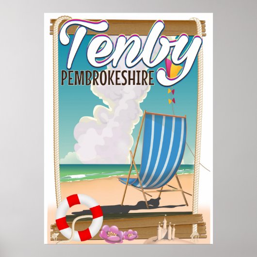 Strandpromenade Tenby Pembrokeshire Poster (Vorne)