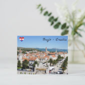 Strandpromenade von Trogir - Dalmatien, Kroatien Postkarte (Stehend Vorderseite)