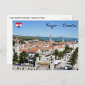 Strandpromenade von Trogir - Dalmatien, Kroatien Postkarte (Vorne/Hinten)