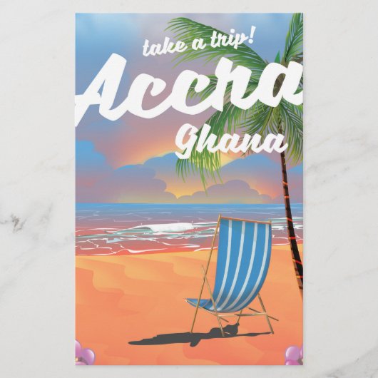 Strandprospekt für Accra Ghana Briefpapier (Vorderseite)