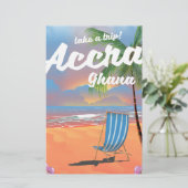 Strandprospekt für Accra Ghana Briefpapier (Stehend Vorderseite)