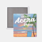 Strandprospekt für Accra Ghana Magnet (Vorderseite/Rückseite)