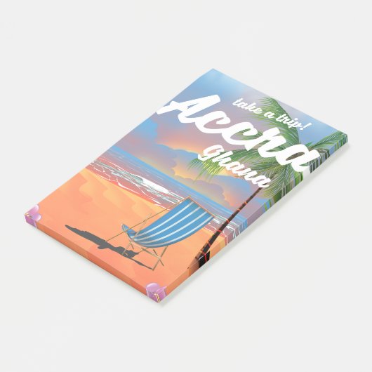 Strandprospekt für Accra Ghana Post-it Klebezettel (angewinkelt)