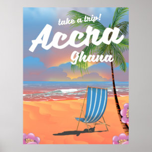 Strandprospekt für Accra Ghana Poster