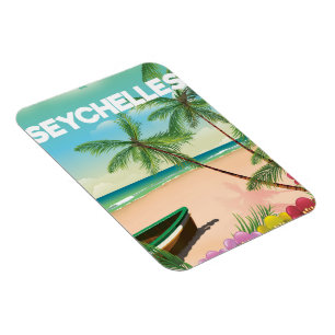Strandprospekt für Seychellen Magnet