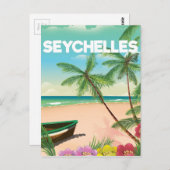 Strandprospekt für Seychellen Postkarte (Vorne/Hinten)