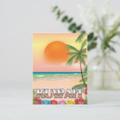 Strandprospekt kuwait postkarte (Stehend Vorderseite)