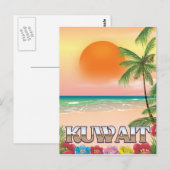 Strandprospekt kuwait postkarte (Vorne/Hinten)