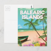 Strandproster der Balearen Postkarte (Vorne/Hinten)