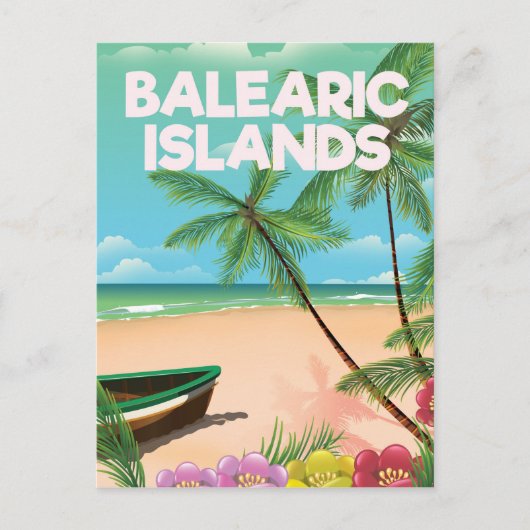 Strandproster der Balearen Postkarte (Vorderseite)
