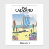 Strandproster von Cadzand Aufkleber (Blatt)