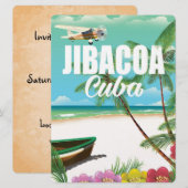 Strandproster von Jibacoa Einladung (Vorne/Hinten)
