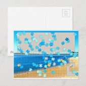 Strandpuzzle Postkarte (Vorne/Hinten)