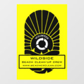 Strandreinigung - Freiwillige Crew Fensteraufkleber (Blatt)