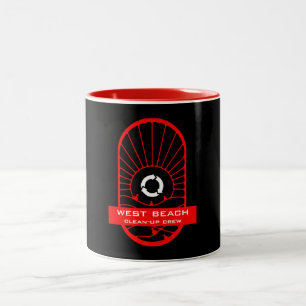 Strandreinigung - Freiwillige Crew Zweifarbige Tasse