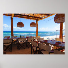 Strandrestaurant an der Riviera Maya Poster
