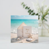 Strandrettungstermin mit Seestern Save The Date (Stehend Vorderseite)