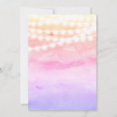 Strandrosa Aquarellleuchten Sweet 16 Einladung (Rückseite)