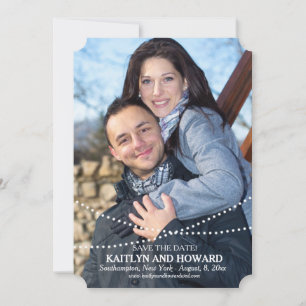 Strands of Beads Foto Save-the-Date-Ankündigung Einladung