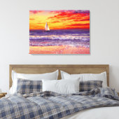 STRANDSAILBOAT SONNENSTRECKEN LEINWAND ART DRUCKEN (Insitu (Schlafzimmer))