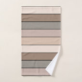Strandsand Erde Tone Farbstreifen auf Wasserfarbe Badhandtuch Set (Handtuch)