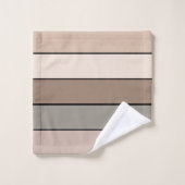 Strandsand Erde Tone Farbstreifen auf Wasserfarbe Badhandtuch Set (Waschlappen)