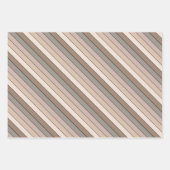 Strandsand Erde Tone Farbstreifen auf Wasserfarbe Geschenkpapier Set (Vorderseite)