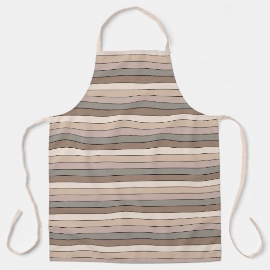 Strandsand Erde Tone Farbstreifen auf Wasserfarbe Schürze (Vorderseite)