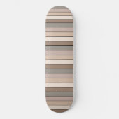 Strandsand Erde Tone Farbstreifen auf Wasserfarbe Skateboard (Vorderseite)