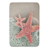 Strandsand mit Starfish Badematte (Vorderseite Vertikal)