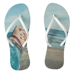 Strandsand u. Seashells Badesandalen