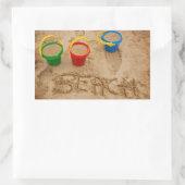 Strandsandwörter Rechteckiger Aufkleber (Tasche)