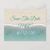 Strandsandy Shore Starfish Save the Date Postkarte (Vorderseite)