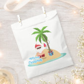 Strandsanta-Claus frohe Weihnachten Geschenktütchen (Ausgeschnitten)