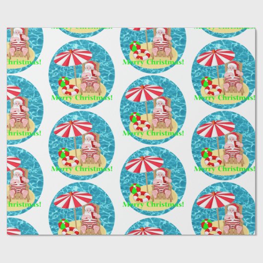 Strandsanta-Klasse Geschenkpapier (Flach)