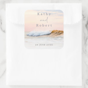 STRANDSCHALTER   OCEAN WAVES SQUARE STICKER