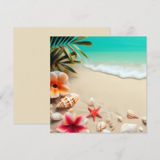 Strandschätze Blankokarte Karte (Vorne/Hinten)