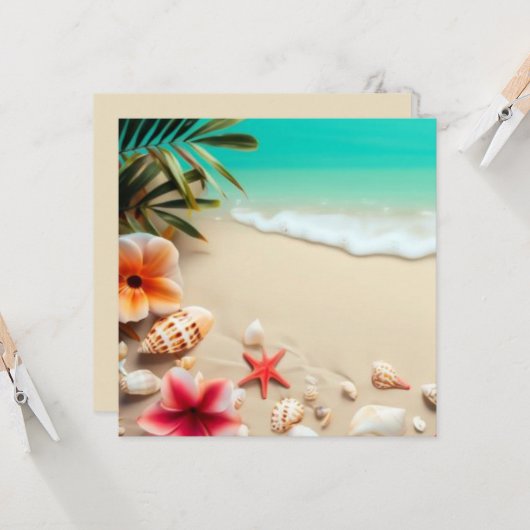 Strandschätze Blankokarte Karte (Vorderseite/Rückseite Beispiel)