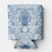 Strandschätze in Blau Dosenkühler (Rückseite)