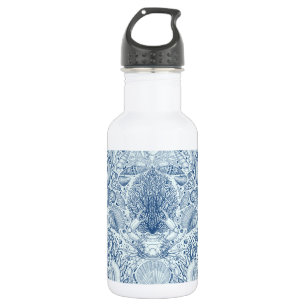 Strandschätze in Blau Edelstahlflasche