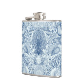 Strandschätze in Blau Flachmann (Links)