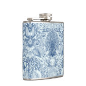 Strandschätze in Blau Flachmann (Rechts)