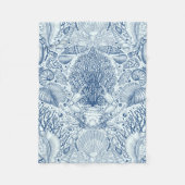 Strandschätze in Blau Fleecedecke (Vorderseite)