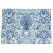 Strandschätze in Blau Große Geschenktüte (Vorderseite)