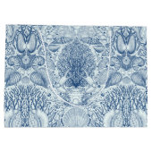 Strandschätze in Blau Große Geschenktüte (Rückseite)